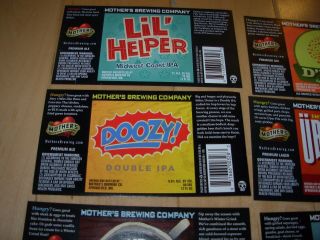 MOTHERS BREWING SET OF 13 LABELS craft beer brewing brewery 5
