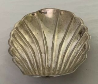 American Sterling Silver Shell Shaped Candy Dish Bon Bon Ash Tray Bowl 7 " D 170g