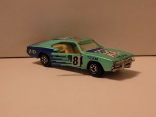 Yatming 1081 Road Tough 69 Dodge Charger Auto Racing Team 81 Blue