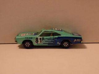 Yatming 1081 Road Tough 69 Dodge Charger Auto Racing Team 81 Blue 2