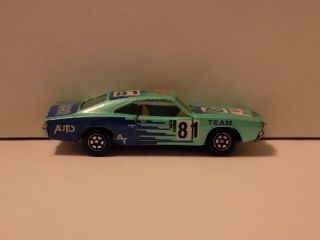Yatming 1081 Road Tough 69 Dodge Charger Auto Racing Team 81 Blue 3