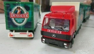 1:87 HO scale GERMAN truck BRAUHAUS zu DESSAU tandem TRUCK trailer DESSALER bier 4