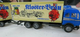 1:87 HO scale GERMAN truck KLOSTER brau TANDEM truck TRAILER kloster BRAU bier 2