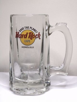 Hard Rock Cafe Honolulu Hawaii Save The Planet 12 Oz Beer Glass/mug