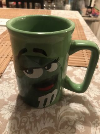 Rare M&m Ms.  Green Coffee Mug Mars Inc.  Collectable Cup