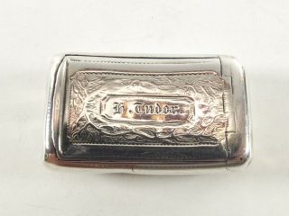 Antique Georgian Silver Snuff Box Hallmarked Birmingham 1813 Ref 46/7
