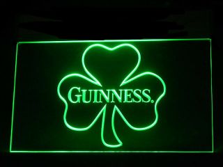 J293g Guinness Shamrock Beer Irish For Pub Bar Display Light Sign