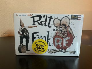 Rare Revell Ed Big Daddy Roth Rat Fink Model Kit Complete With Patch