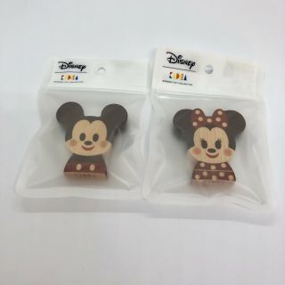 Disney " Kidea " Mickey& Minnie Wooden Doll Toy From Japan F/s