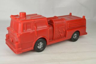 Processed Plastic Co Usa " Mack " Pumper Fire Truck Still Bank 11 3/4 " Long