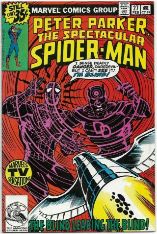 Peter Parker Spectacular Spider - Man 27 - 1st Miller Daredevil Marvel Comic 1979