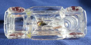 Antique glass boiler fire truck candy container AVOR 3/4 o.  z 5