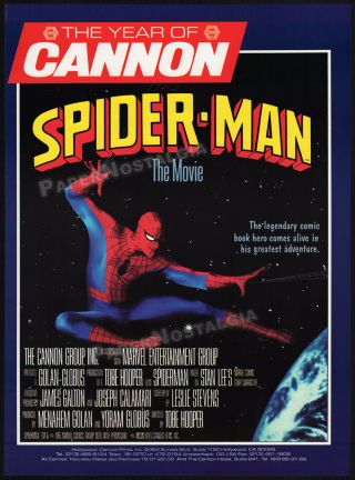 Spider - Man The Movie_original 1985 Trade Print Ad Promo / Poster_tobe Hooper