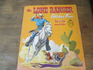 Vintage 1952 Lone Ranger Sticker Fun & Coloring Book Whitman Publishing