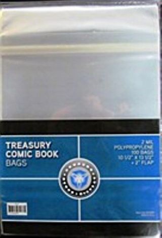 25 Treasury Comic Book Bags And 25 Treasury Backing Boards Archival Safe
