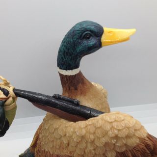 Mallard Duck Bags Hunter Figurine Man Gift Hunting Lodge Cabin Home Decor 2
