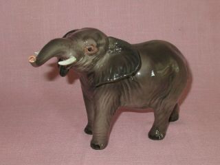 Vintage Beswick England Ceramic Porcelain Pottery Elephant Figurine 7 1/4 "
