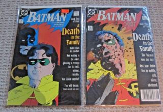 (2) Batman 427 & 428 - 1988 A Death In The Family Dc Comics Vf/nm