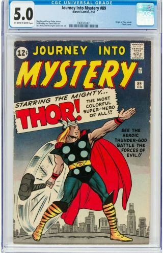 Journey Into Mystery 89 Cgc 5.  0 Thors Origin Retold