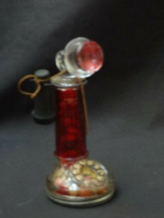 Candy Container Antique Figurine Jeannette Glass Telephone