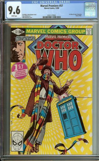 Marvel Premiere 57 Cgc 9.  6 Key 1st Doctor Who In Comics White Pages