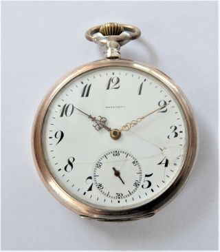 1900 Silver & Gold Cased President 15 Jewelled Swiss Lever Pocket Watch