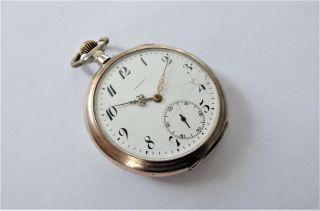 1900 SILVER & GOLD CASED PRESIDENT 15 JEWELLED SWISS LEVER POCKET WATCH 2