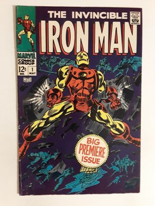 Iron Man 1 (vg 4.  0) 1968 First Issue Gene Colan Cover & Art; Silver Age