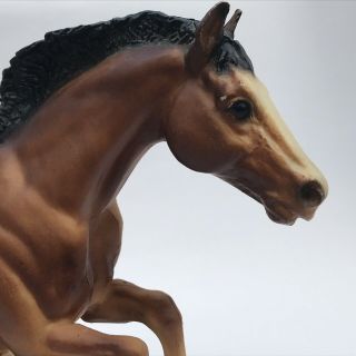 Vintage Breyer Authentic 1970’s Bay Jumper Jumping Horse With Wall 5
