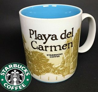 Starbucks Mug Playa Del Carmen Mexico 2016 Global Icon Series 16oz/473ml