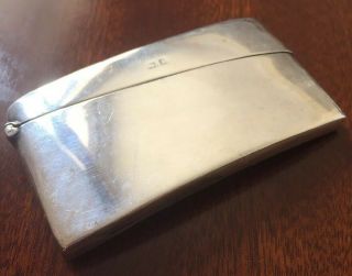 Antique Edwardian Solid Silver Card Case 1906 William Hair Haseler