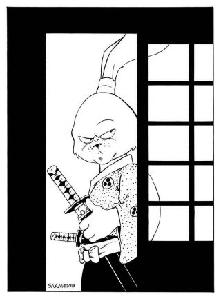 Usagi Yojimbo Albedo 2 B/w Variant Silk Screen Poster Sdcc Comic Con 2019 Mondo
