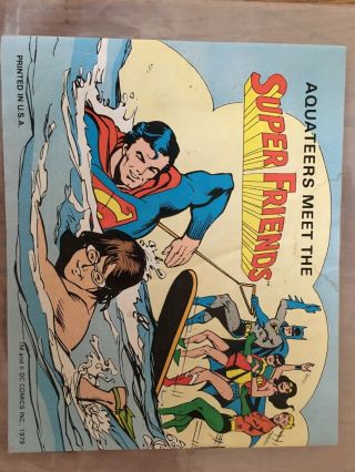Aquateers Meet The Friends Ultra Rare Mini Comic Promo 1979 DC Superman 6