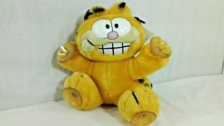 Vintage Garfield Stuck On You W/ Suction Cups & Button 1978 Tags Plush