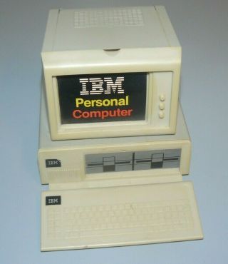 Vtg 1983 Ibm Pc 5150 Plastic Computer Advertising Promo Desk Caddy Clip Holder