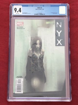 Nyx 3.  Cgc 9.  4,  1st Appearance Of X - 23 (laura Kinney) White Pages