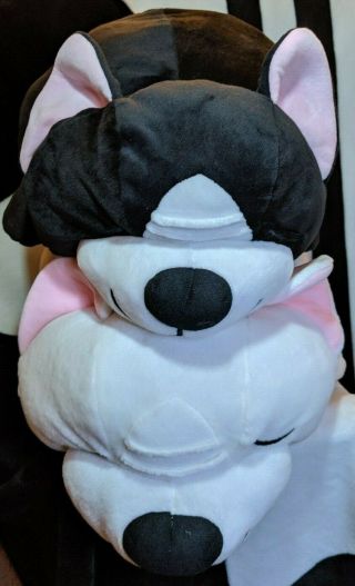 Frenchiezzz Mochi Puni Sleeping Dog Plush - French Bulldogs Black White