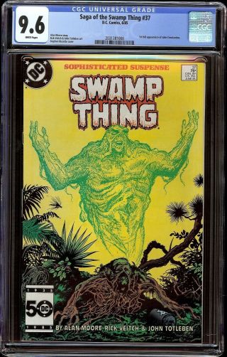 Swamp Thing 37 Cgc 9.  6 White (dc,  1985) 1st Full Appearance John Constantine