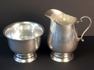 Vintage Sterling Silver Creamer,  Sugar Bowl,  By Towle,  Silver Flutes Style