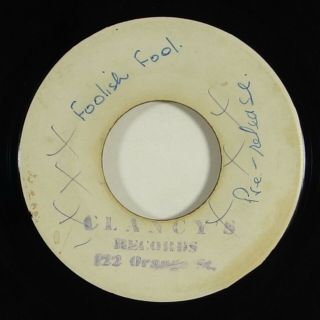 Cynthia Richards/dingles Bros.  " Foolish Fool " Reggae 45 Clancy 