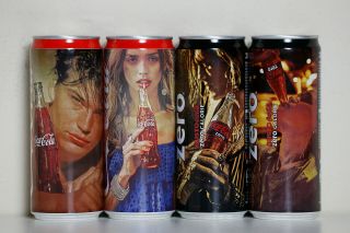 2016 Coca Cola 4 Cans Set From Italy,  Taste The Feeling