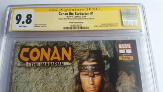 CGC 9.  8 SS Conan The Barbarian 1 photo cover signed Arnold Schwarzenegger 3