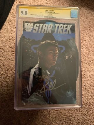 Star Trek Issue 17 Cgc Signed By Karl Urban And Cover Artist Tim Bradstreet