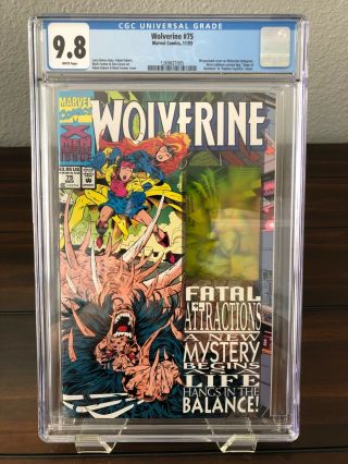 Wolverine 75 Cgc 9.  8 Nm/mt Marvel 93 Hologram Cover 1st Bone Claws