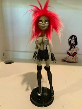 Custom One Of A Kind Fan Created Zombie Tramp Style Doll 4 Monster High Ooak