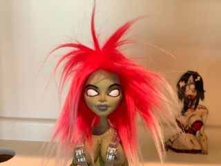 Custom One of a kind fan created Zombie Tramp style doll 4 Monster high OOAK 2