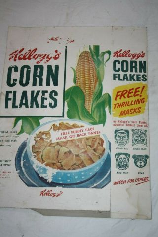 Kelloggs Vintage Cornflake Box TIGER MAN MASK 2
