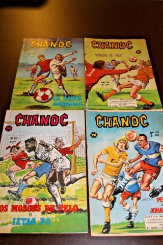Pele Cover And Stories Chanoc Mexico Comic Books 1974 - 75 Soccer Football