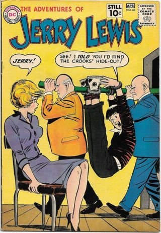 The Adventures Of Jerry Lewis Comic Book 63 Dc Comics 1961 Fine,
