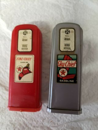 Vintage Texaco Fire Chief And Sky Chief Gas Pump Salt & Peppers